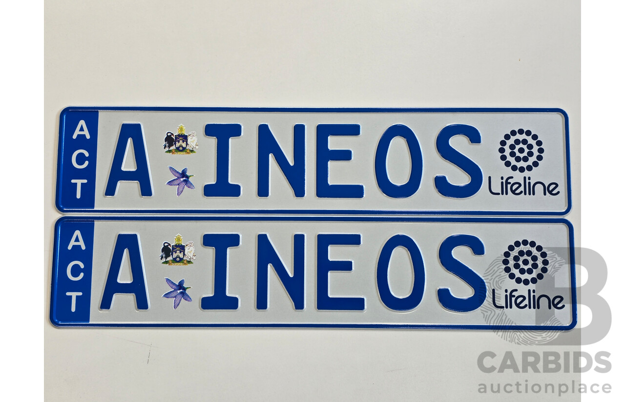 ACT Alpha European Style Number Plate - A INEOS