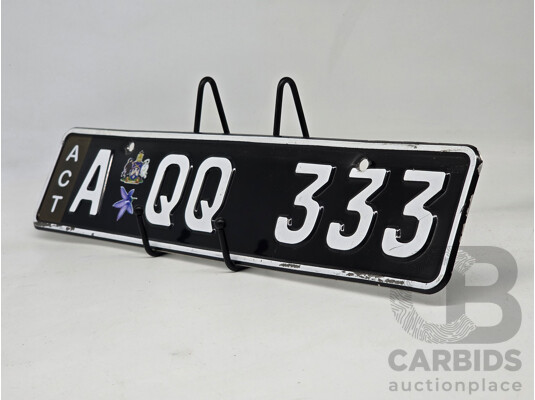 ACT Alpha Numerical European Style Number Plate - A QQ 333