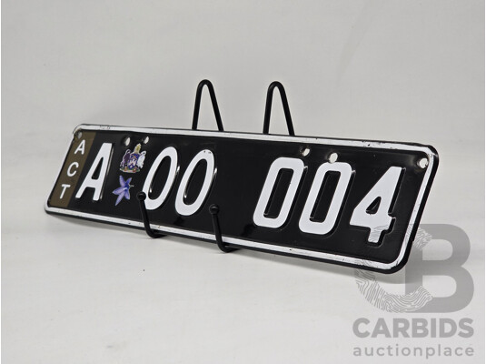 ACT Alpha Numerical European Style Number Plate - A OO 004