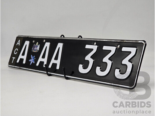 ACT Alpha Numerical European Style Number Plate - AAA333