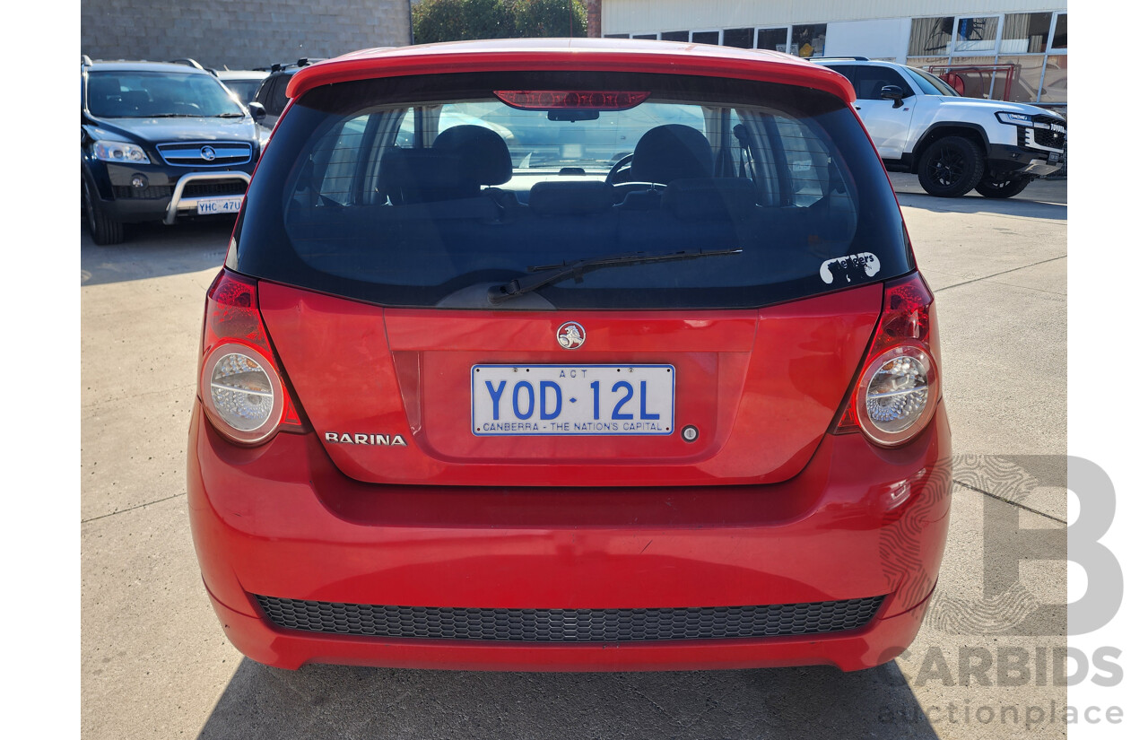 6/2010 Holden Barina  TK MY10 5d Hatchback Red 1.6L