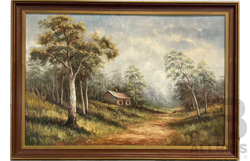 JOHN PINTO (1926-2009) Country Side, Oil on Board, (70 X 101cm)