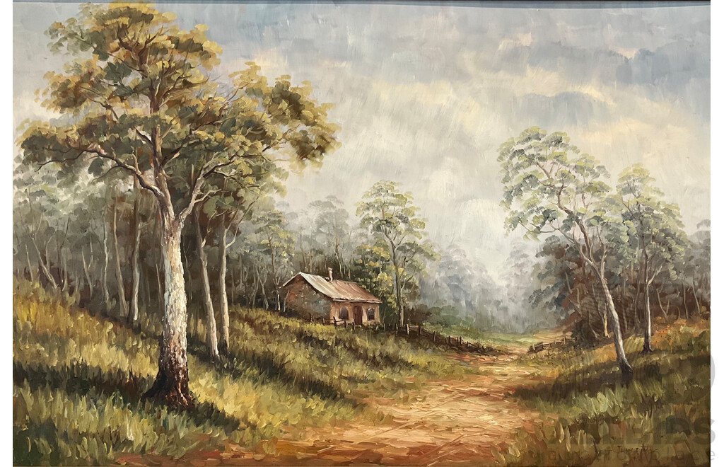 JOHN PINTO (1926-2009) Country Side, Oil on Board, (70 X 101cm)