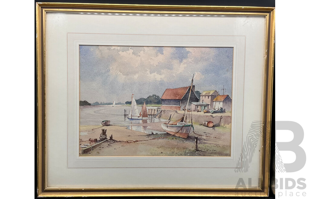 EMERSON H. GROOM (1890 - 1983, UK) Dell Quay - Chichester Harbour, Watercolour on Paper (47 X 57cm)