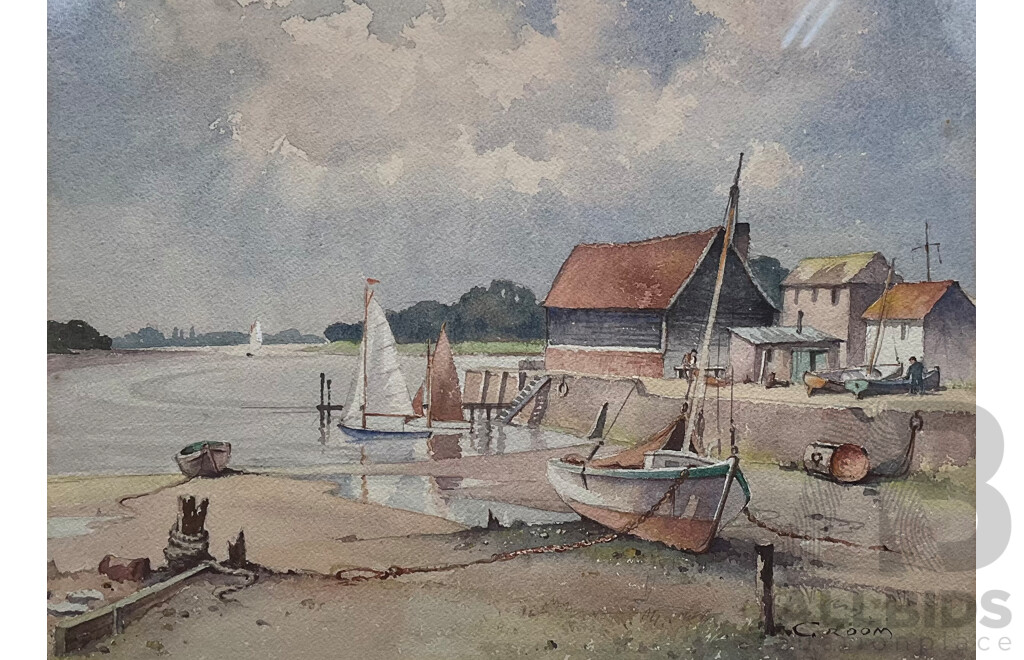 EMERSON H. GROOM (1890 - 1983, UK) Dell Quay - Chichester Harbour, Watercolour on Paper (47 X 57cm)