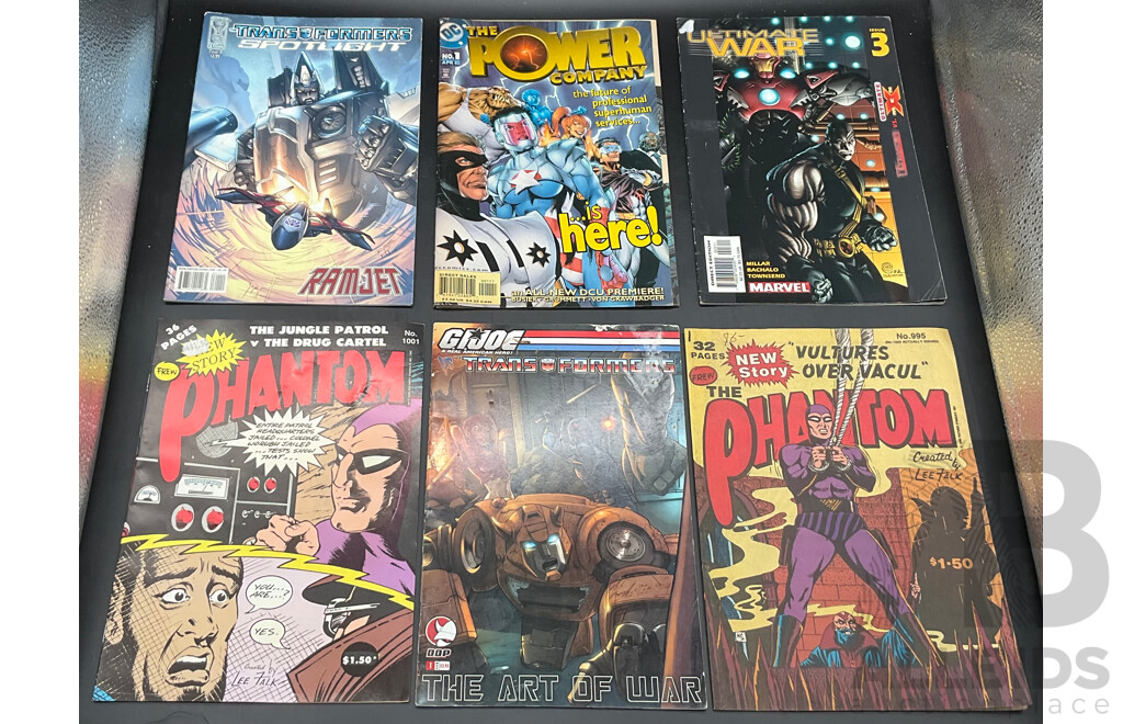 20x Comic Books - Marvel, DC, Street Fighter, Transformers, the Phantom, GiJoe