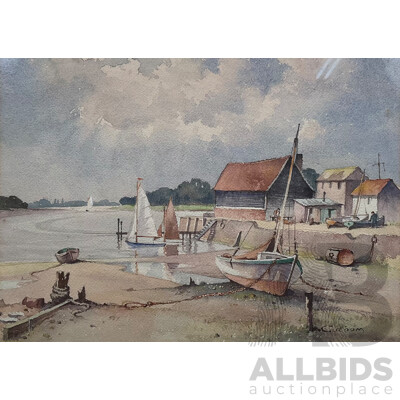 EMERSON H. GROOM (1890 - 1983, UK) Dell Quay - Chichester Harbour, Watercolour on Paper (47 X 57cm)