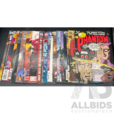 20x Comic Books - Marvel, DC, Street Fighter, Transformers, the Phantom, GiJoe