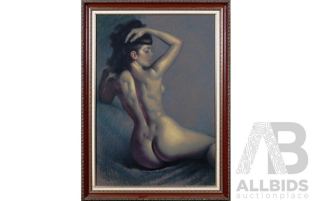 Zoltan Fenyes, (Hungary, 1924-1997), Naked Lady, Charcoal, 116 x 86 cm (frame)