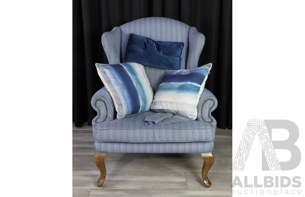 Fabric Wing Back Armchair