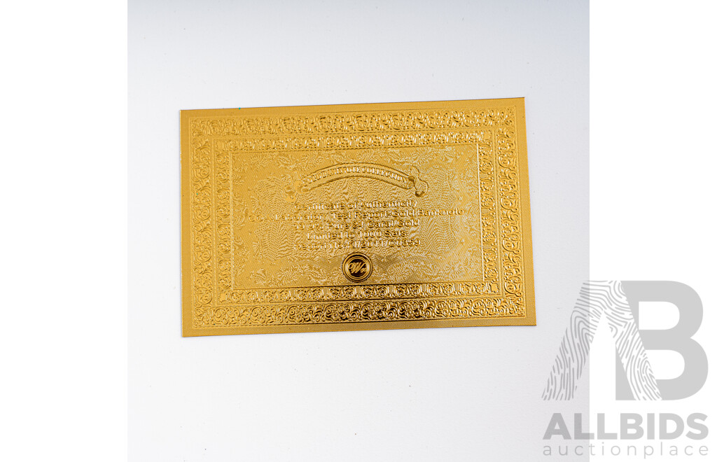 Australian 24 Carat Gold Foil Predecimal Banknote Series Set