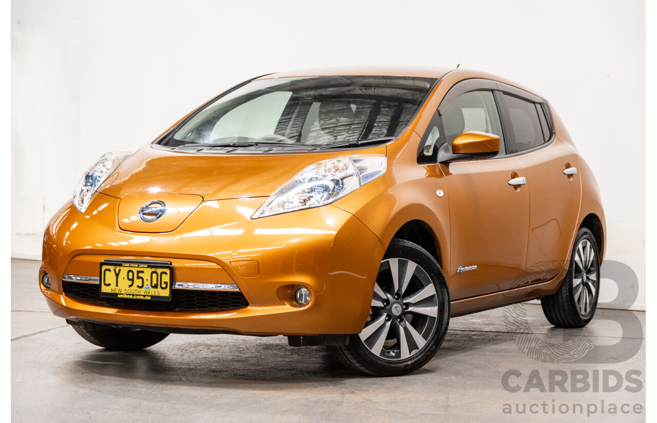 01/2017 Nissan Leaf G AZE0 4d Hatch Orange Metallic 80kw Electric Car EV - 06/2020 Import