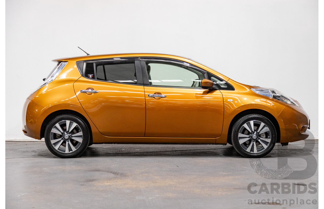 01/2017 Nissan Leaf G AZE0 4d Hatch Orange Metallic 80kw Electric Car EV - 06/2020 Import