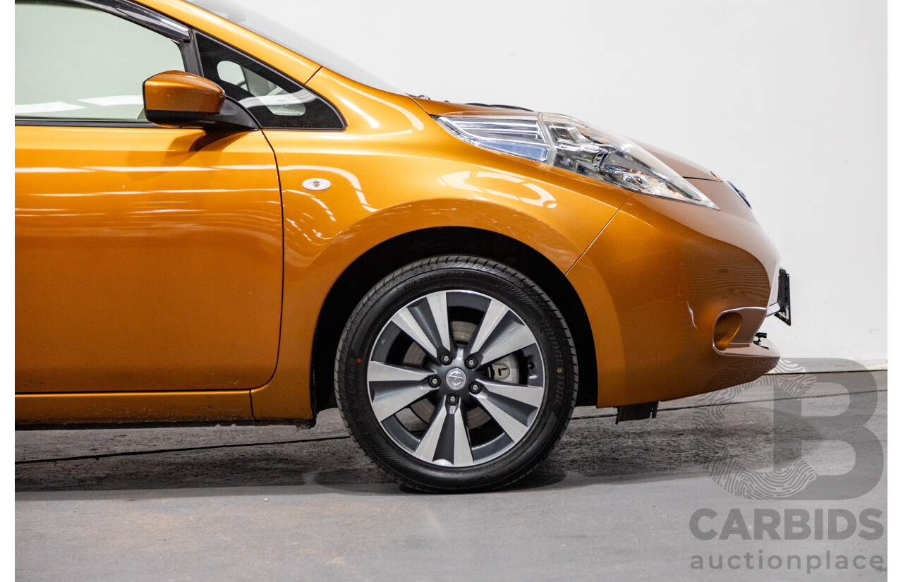 01/2017 Nissan Leaf G AZE0 4d Hatch Orange Metallic 80kw Electric Car EV - 06/2020 Import