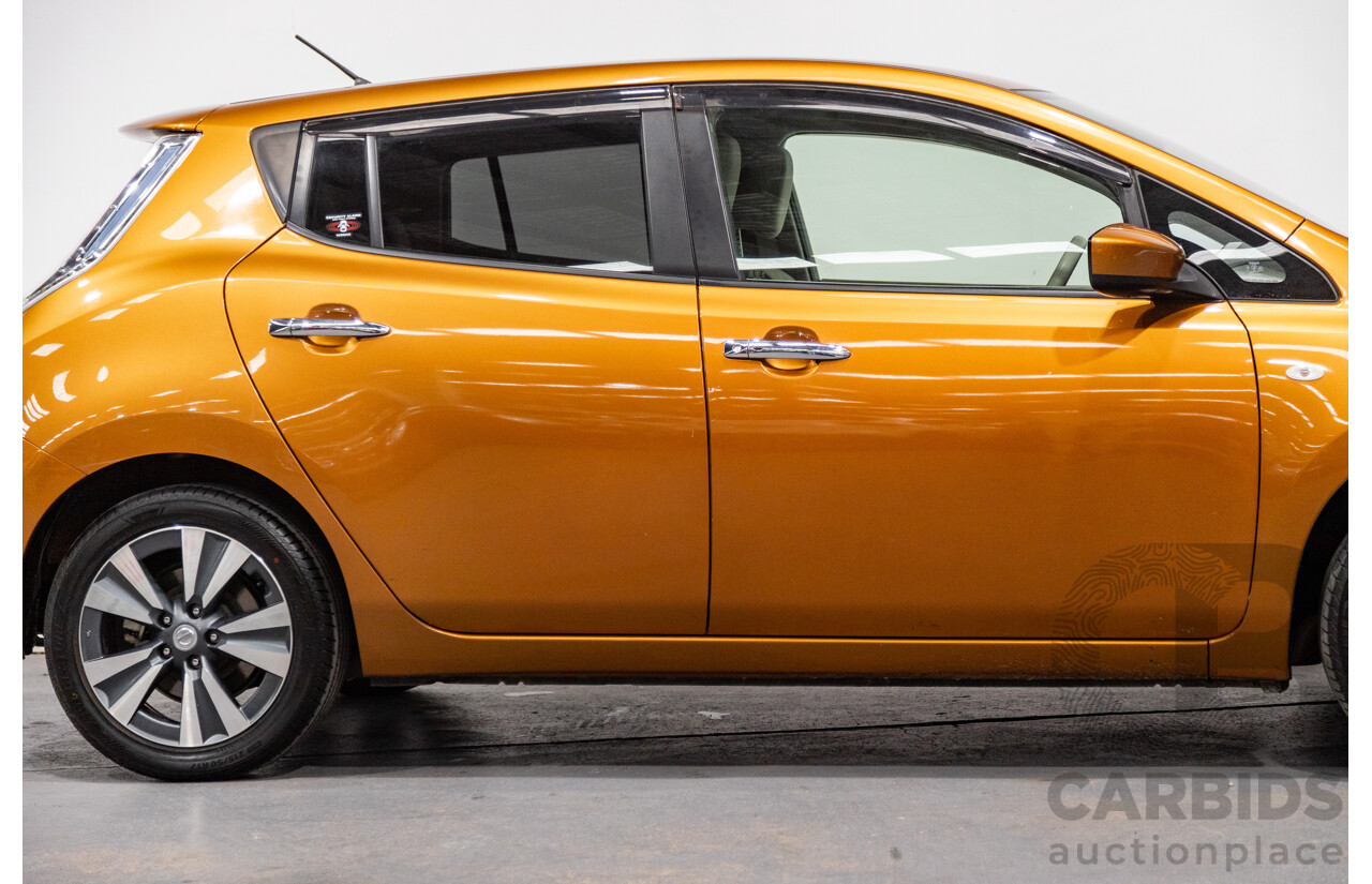 01/2017 Nissan Leaf G AZE0 4d Hatch Orange Metallic 80kw Electric Car EV - 06/2020 Import