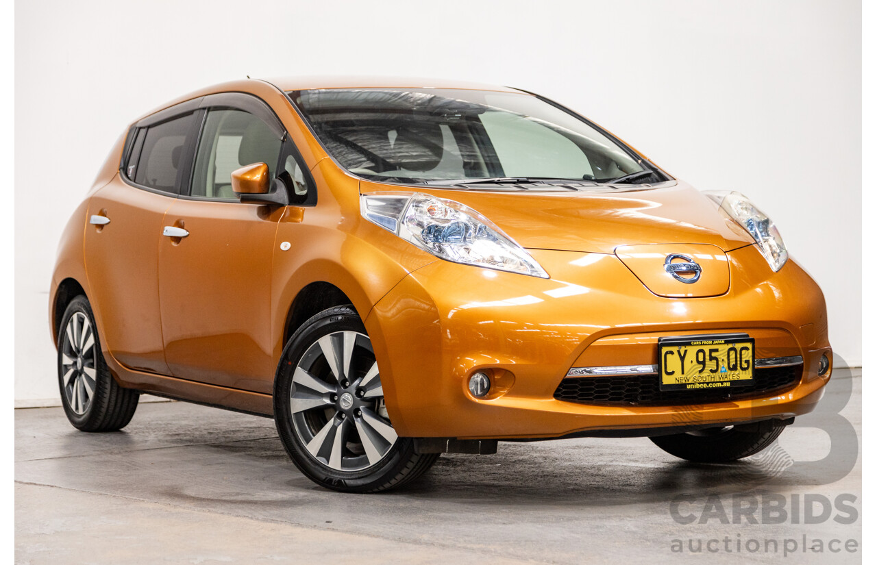 01/2017 Nissan Leaf G AZE0 4d Hatch Orange Metallic 80kw Electric Car EV - 06/2020 Import