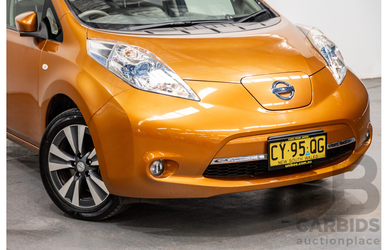 01/2017 Nissan Leaf G AZE0 4d Hatch Orange Metallic 80kw Electric Car EV - 06/2020 Import