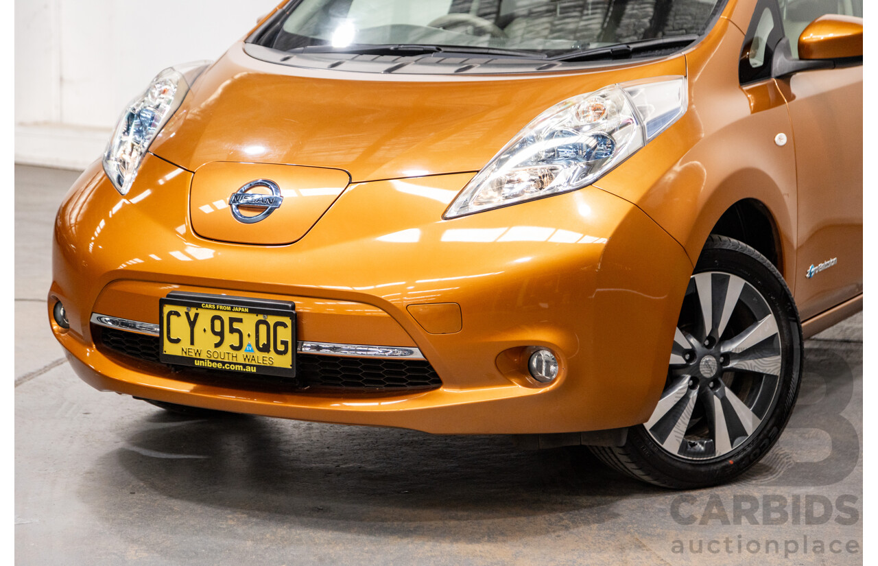 01/2017 Nissan Leaf G AZE0 4d Hatch Orange Metallic 80kw Electric Car EV - 06/2020 Import