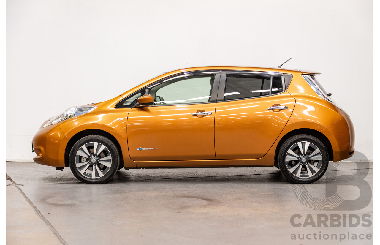 01/2017 Nissan Leaf G AZE0 4d Hatch Orange Metallic 80kw Electric Car EV - 06/2020 Import