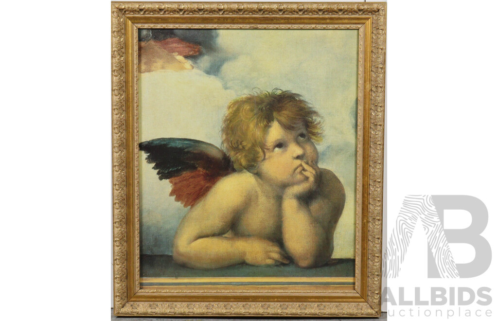 Pair of Putti Prints in Gilt Frames