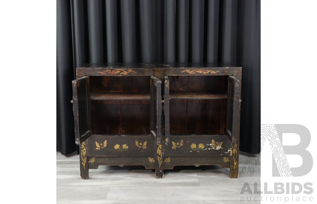 Vintage Chinese Four Door Sideboard