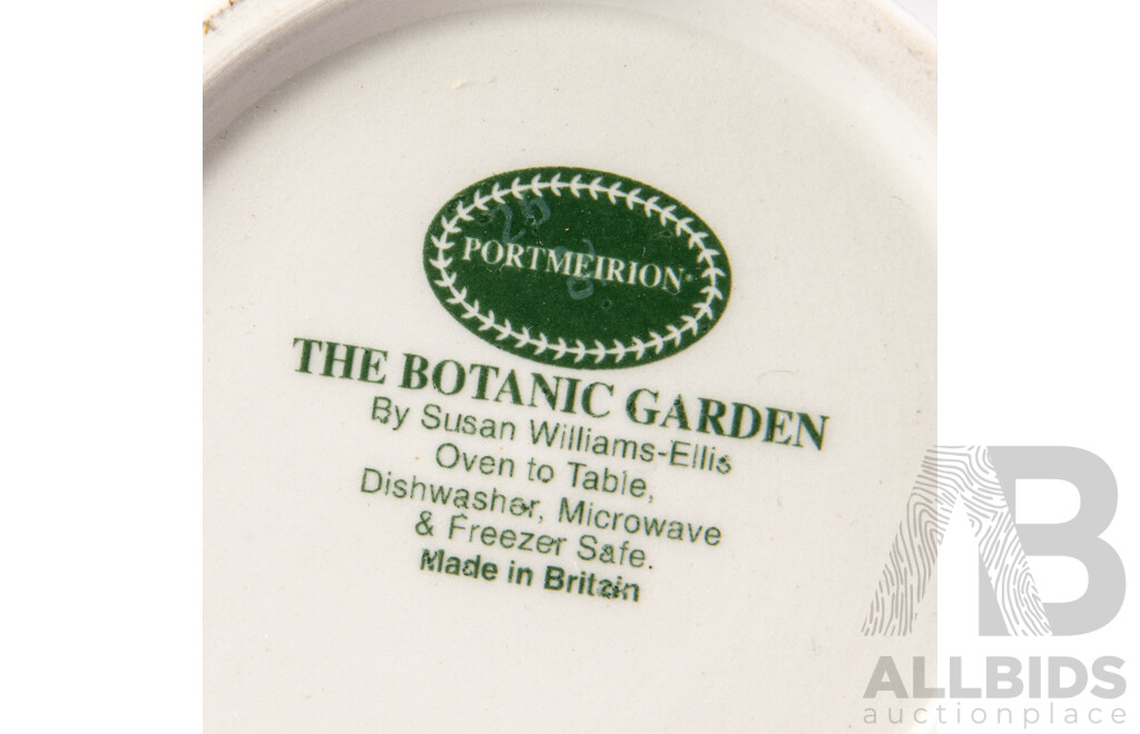 Set Six Portmeirion Porcelain Mugs in the Botanic Garden Series by Susan Ellis Williams