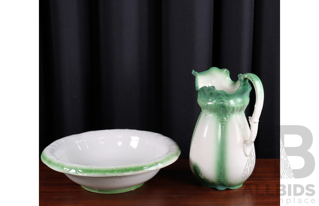 Glazed Wash Jug and Basin