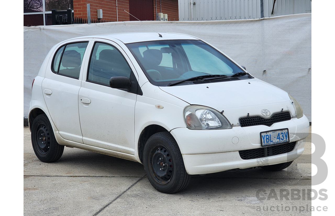 8/1999 Toyota Echo  NCP10R 5d Hatchback White 1.3L