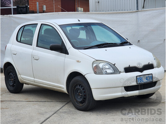 8/1999 Toyota Echo  NCP10R 5d Hatchback White 1.3L