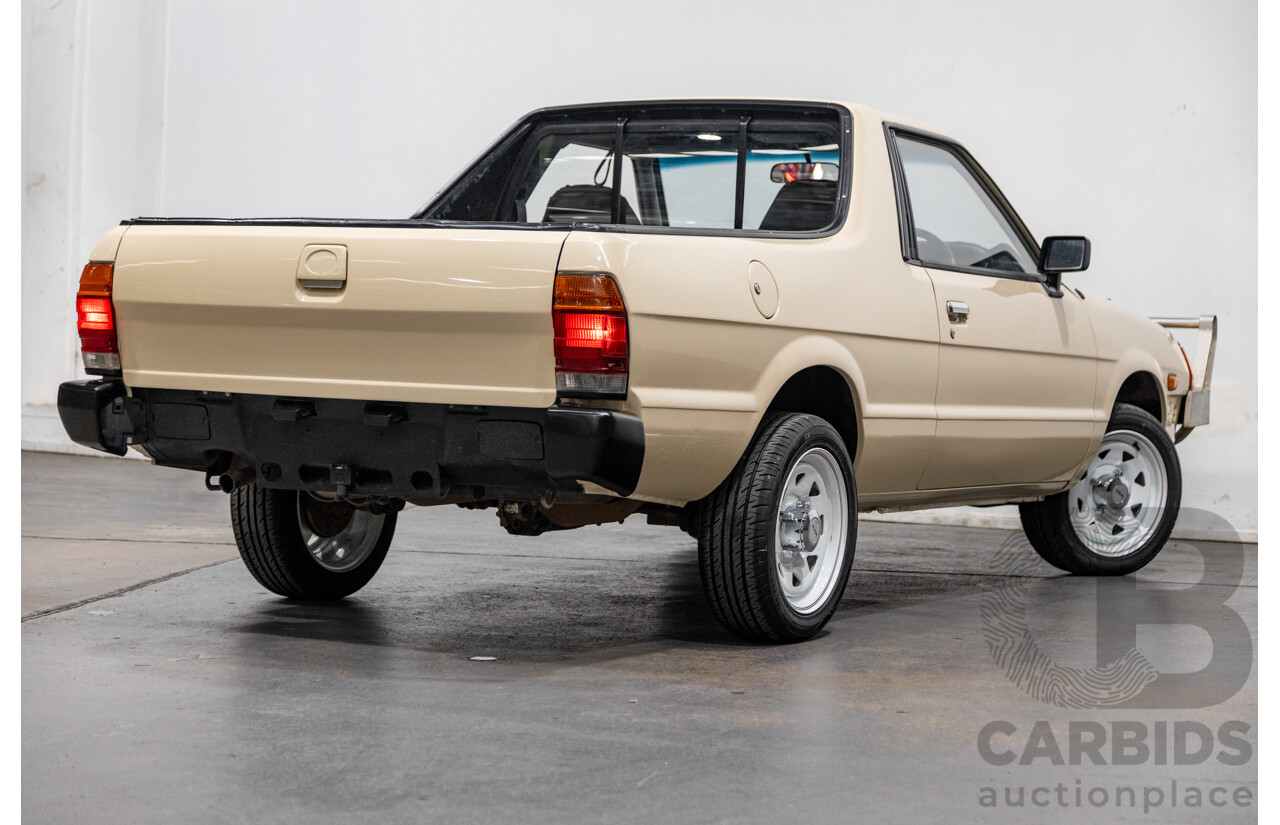 6/1988 Subaru Brumby 1800 (4x4) 2d P/Up Biege 1.8L