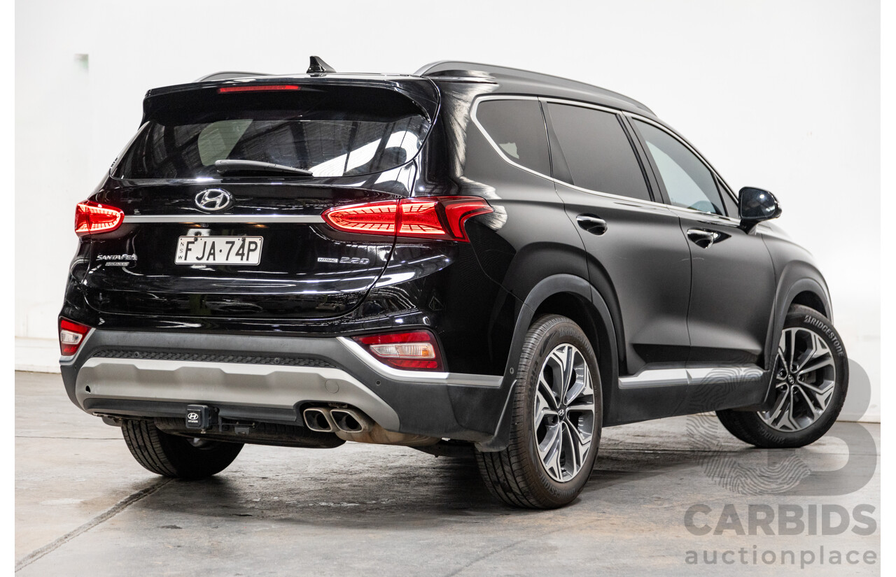 02/2020 Hyundai Santa Fe Highlander (4x4) TM MY20 4d Wagon Phantom Black Turbo Diesel 2.2L - 7 Seater