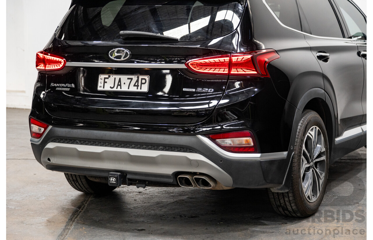 02/2020 Hyundai Santa Fe Highlander (4x4) TM MY20 4d Wagon Phantom Black Turbo Diesel 2.2L - 7 Seater