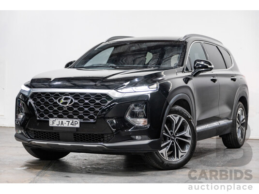 02/2020 Hyundai Santa Fe Highlander (4x4) TM MY20 4d Wagon Phantom Black Turbo Diesel 2.2L - 7 Seater