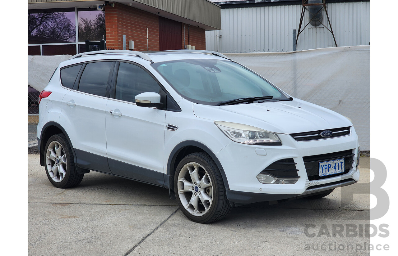 12/2013 Ford Kuga Titanium (awd) TF 4d Wagon White 2.0L