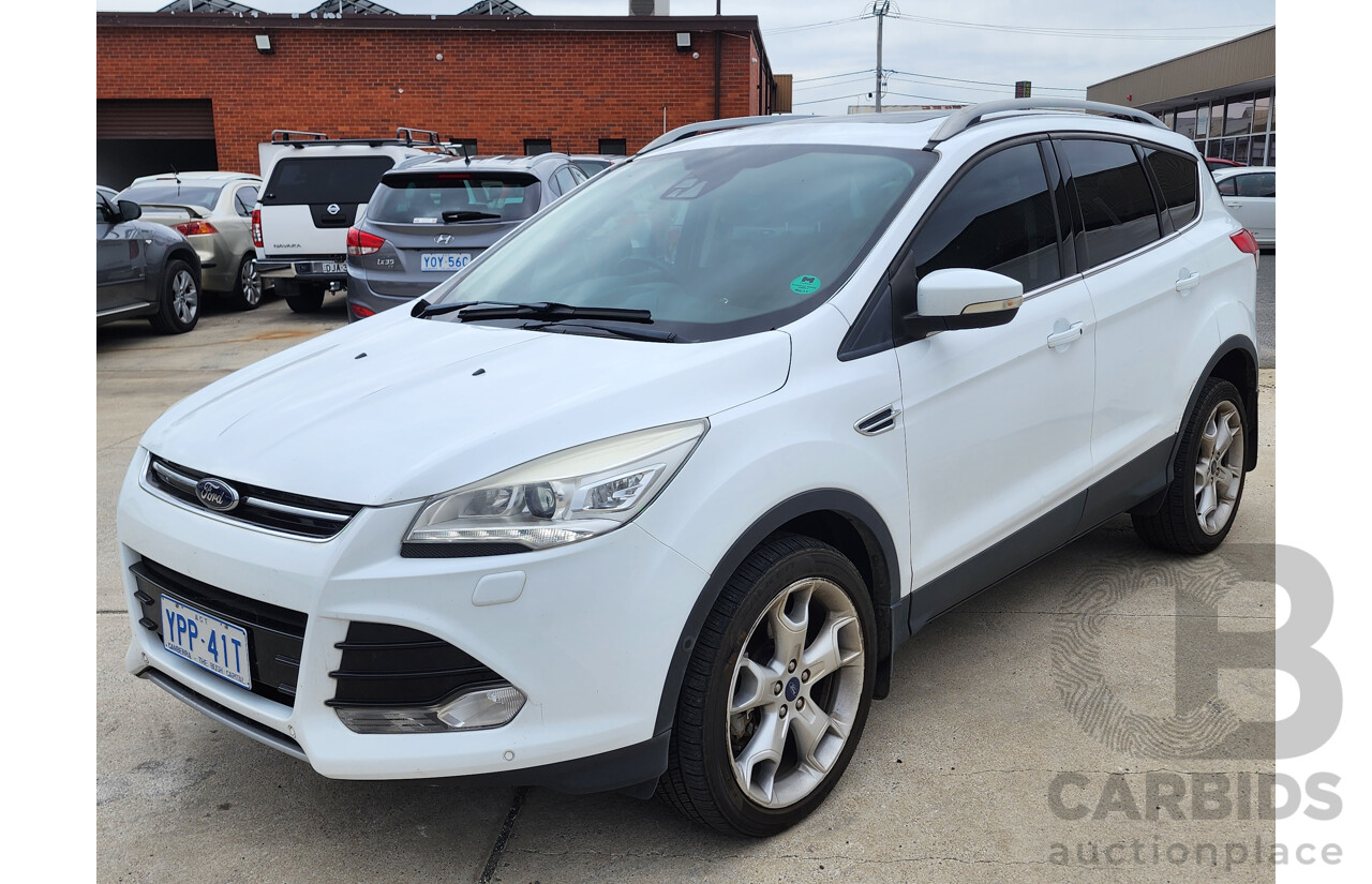 12/2013 Ford Kuga Titanium (awd) TF 4d Wagon White 2.0L