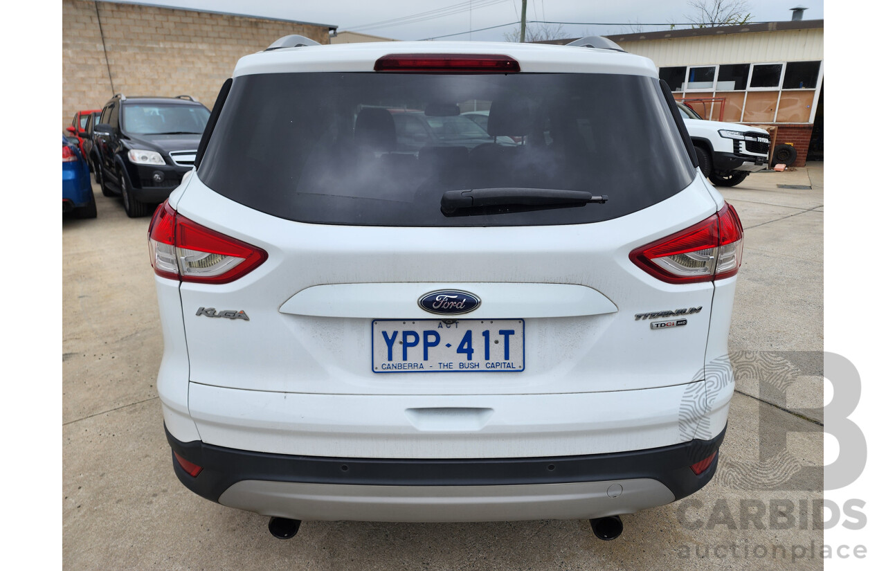 12/2013 Ford Kuga Titanium (awd) TF 4d Wagon White 2.0L