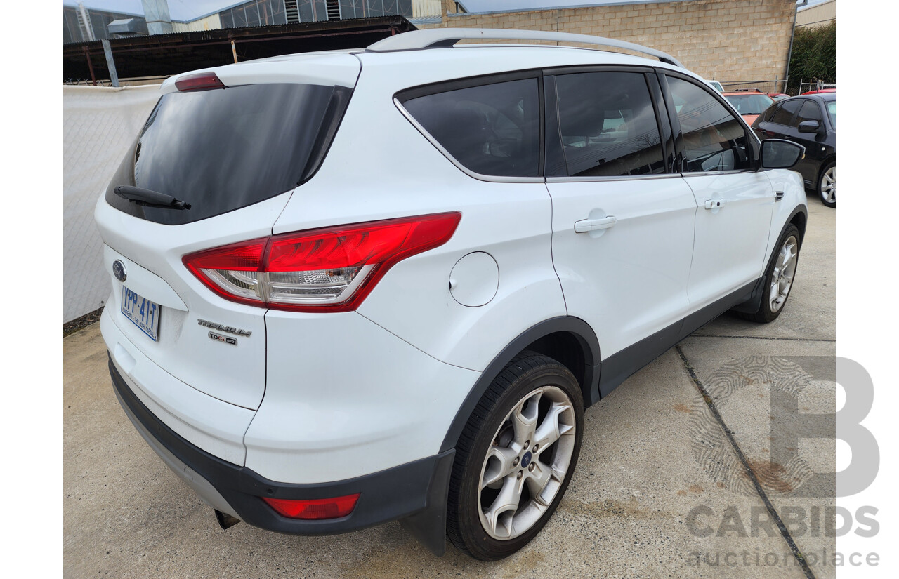 12/2013 Ford Kuga Titanium (awd) TF 4d Wagon White 2.0L