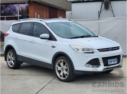 12/2013 Ford Kuga Titanium (awd) TF 4d Wagon White 2.0L