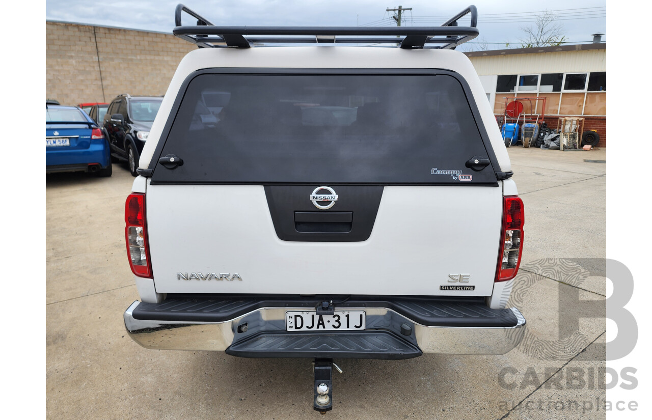 4/2015 Nissan Navara RX Silverline SE (4x4) D40 Dual Cab P/Up White 2.5L