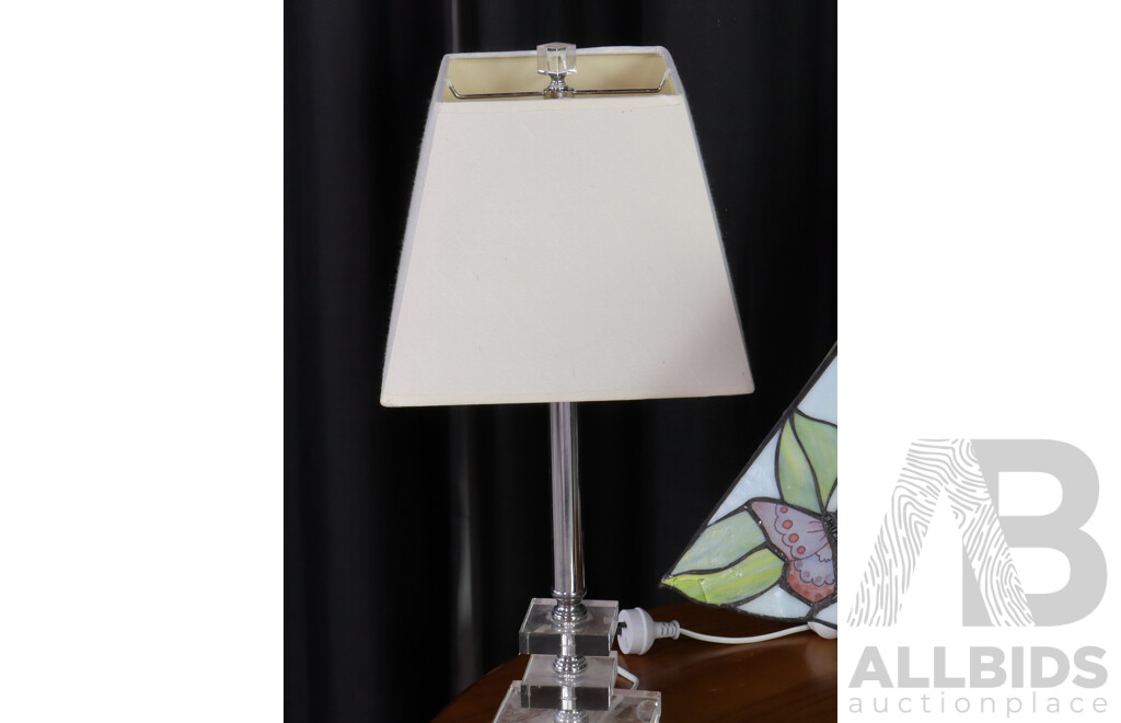 Tiffany Style Table Lamp with Two Modern Examples