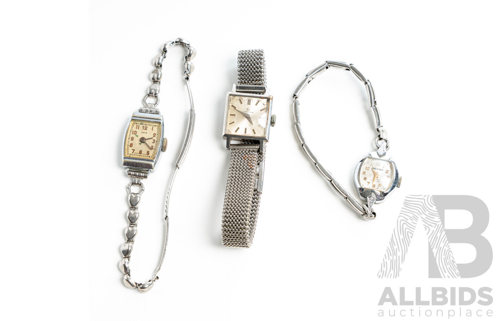 Collection of (3) Vintage Ladies Watches - Certina, Oris & Waltham