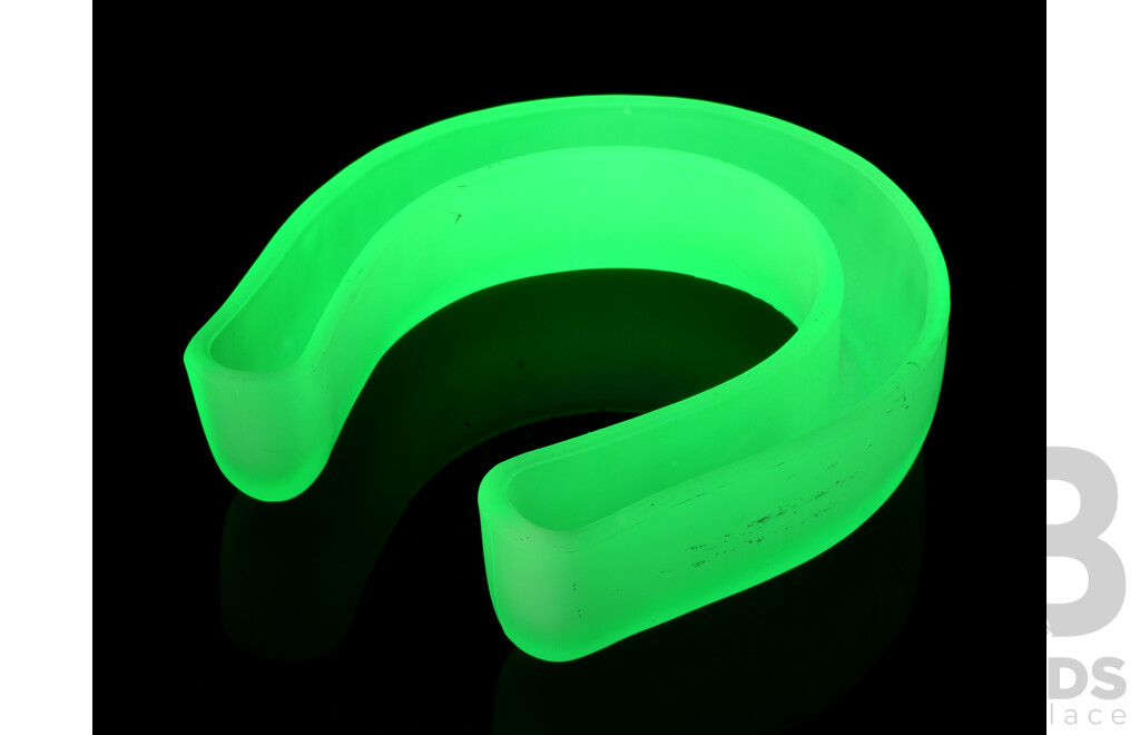 Horseshoe Form Uranium Glass Dish