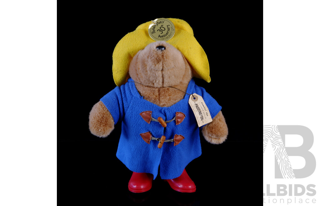 Retro Paddington Bear 30th Anniversary Toy with Original Label