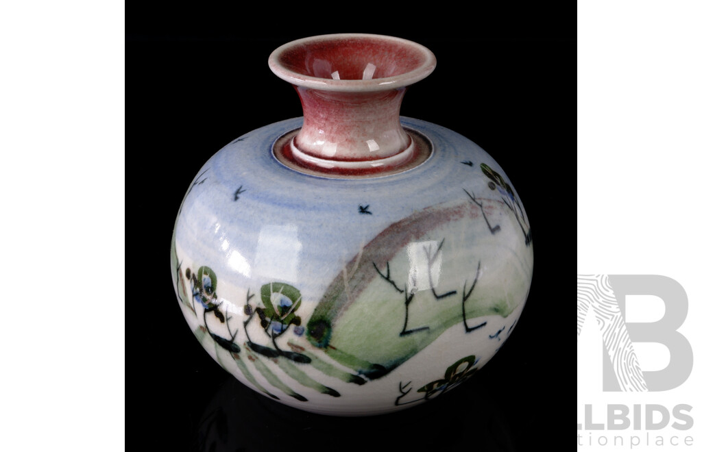 Local Australian Studio Pottery Vase by Ian Drummond