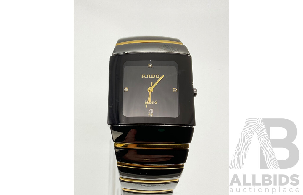 Rado Diastar 152.0332.3 Jubile Black & Gold Ceramic Watch