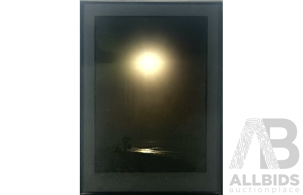 Artist Unknown (^c1990s), Moonlight by the Water, Photograph, 75 x 52 cm (frame)