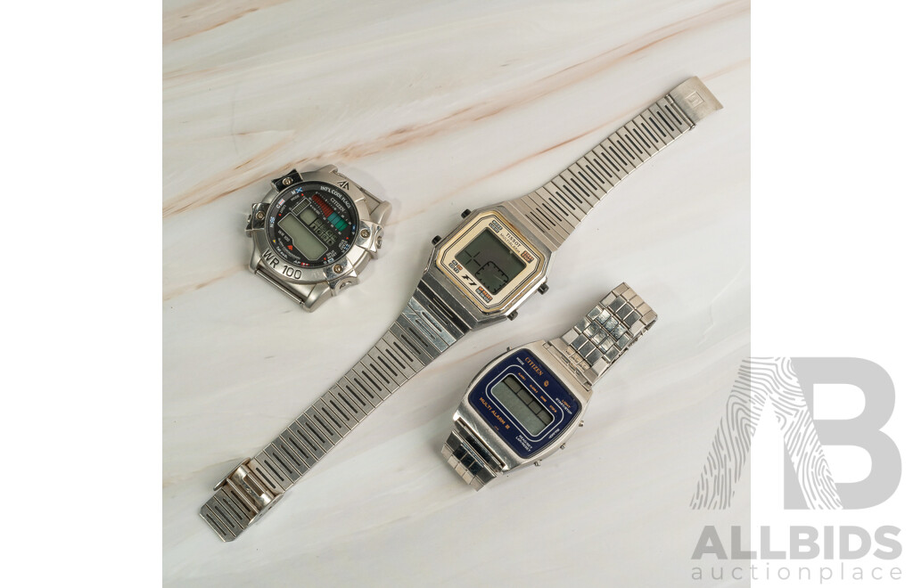 Vintage Digital (3) Watch Collection Tissot & Citizen