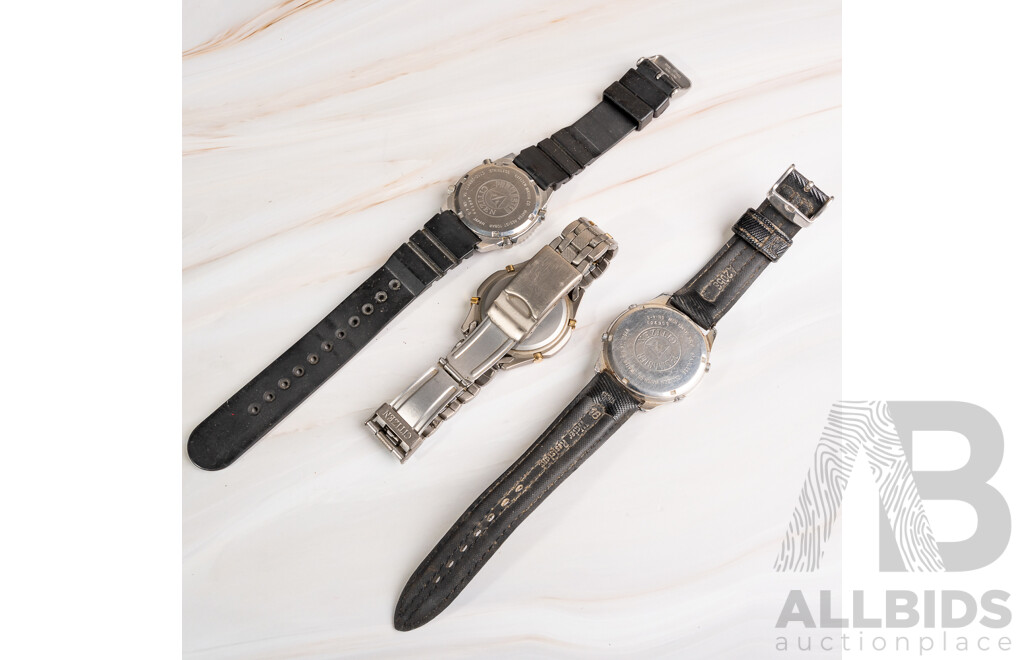 Citizen (3) Vintage Sports Watches - Titanium 6870-S49646, D288-S45849, C110-088972