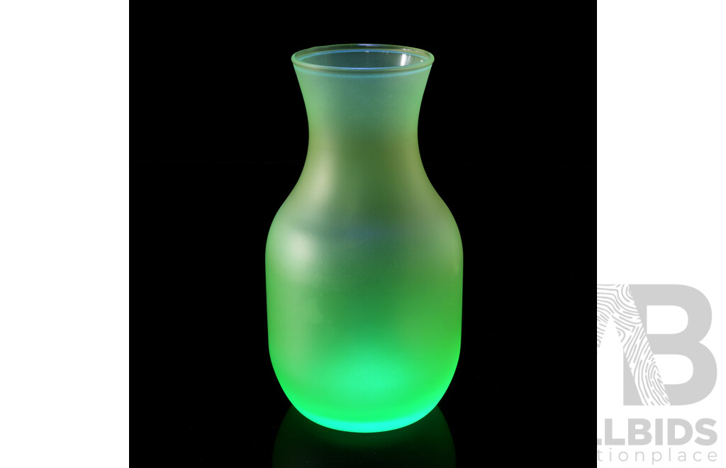 Uranium Glass Pitcher with Graduated Colour