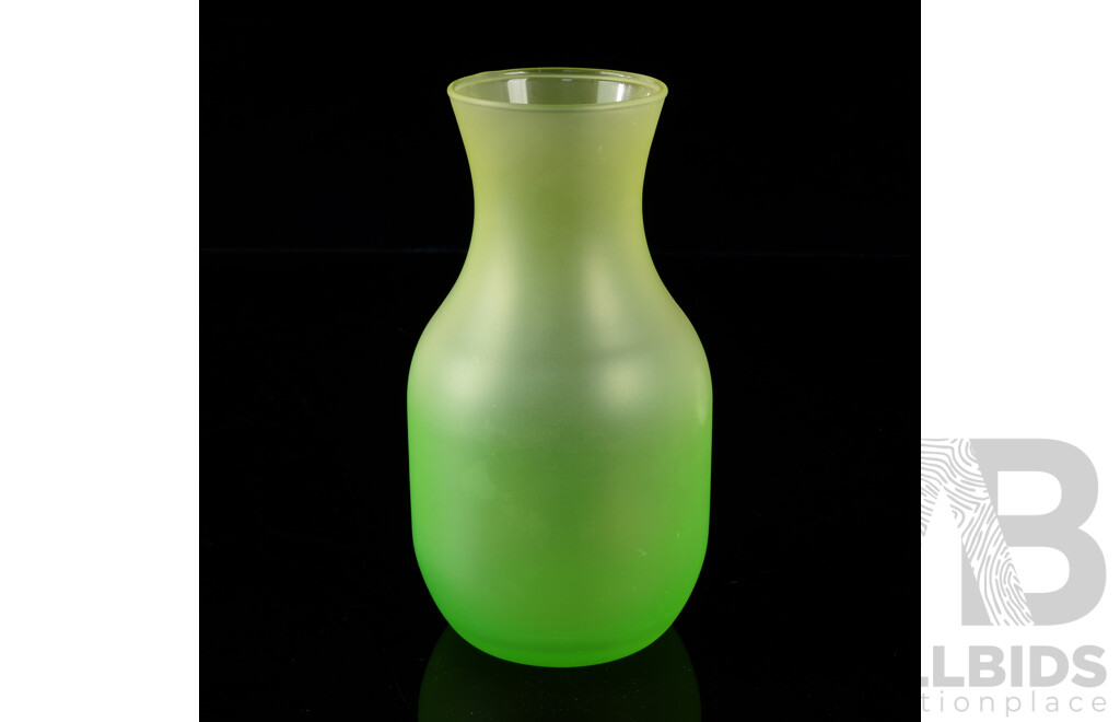 Uranium Glass Pitcher with Graduated Colour